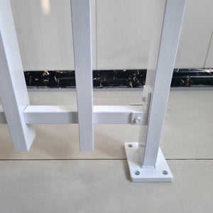 White Aluminum Picket Fence / Vertical Slat Railing
